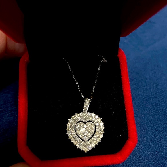 Heart Diamond Necklace - Picture 1 of 7